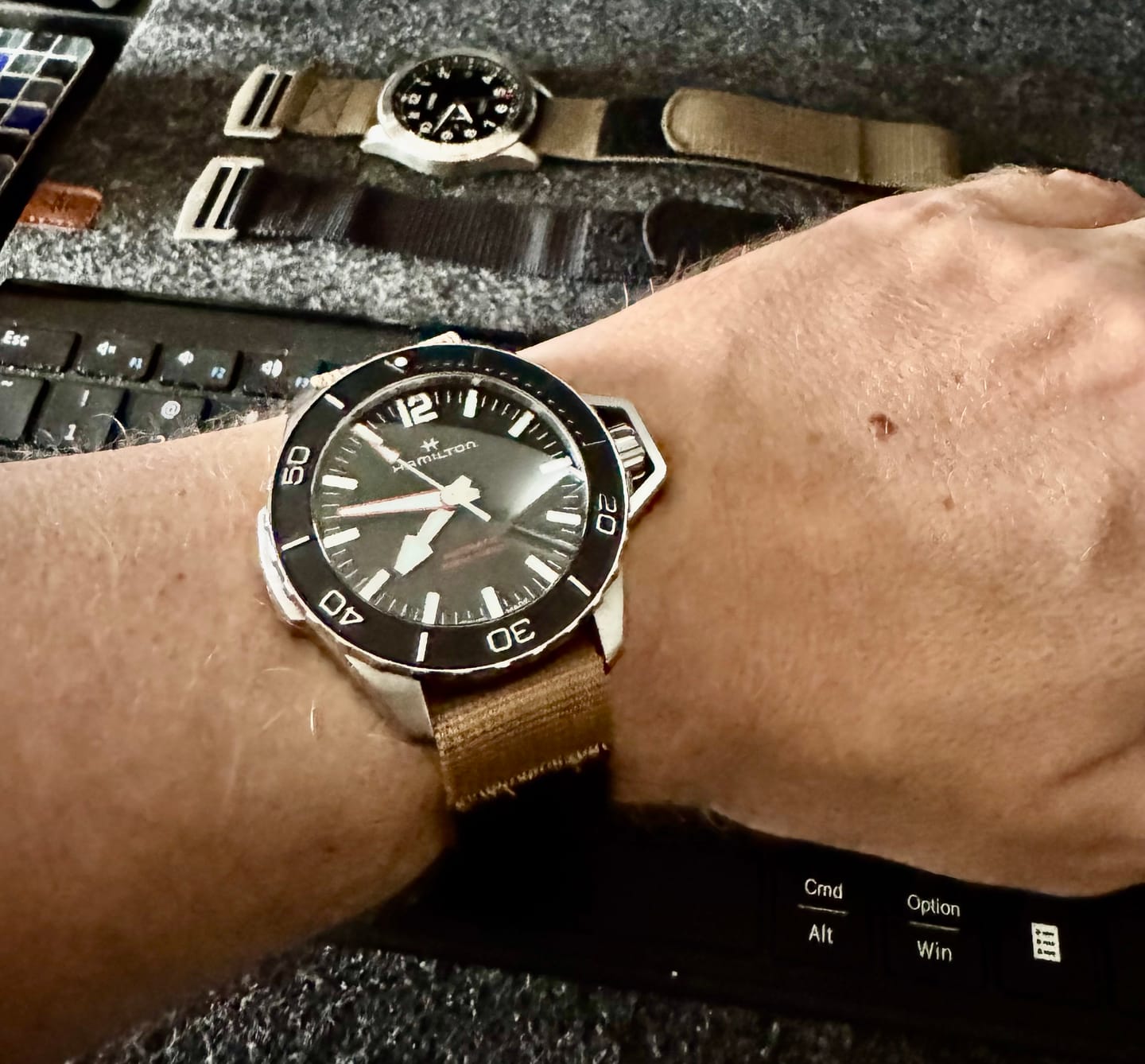 Customer photo review of Glomar Explorer - Hook And Loop Watch Strap