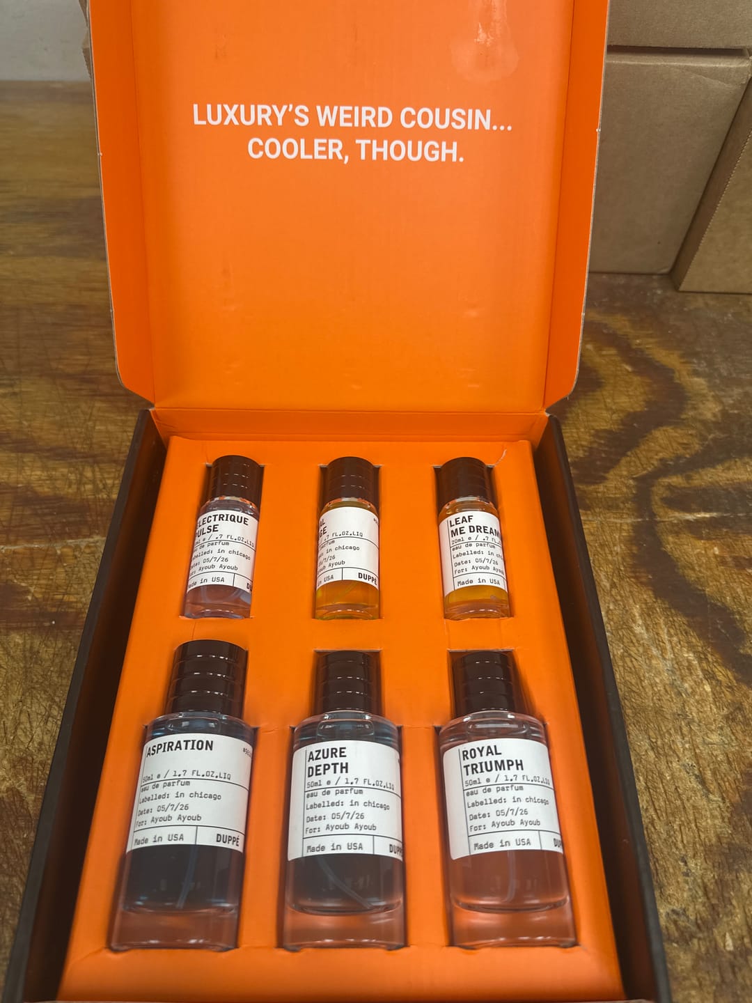 Customer photo review of 6 Scents. 1 Affordable Price.