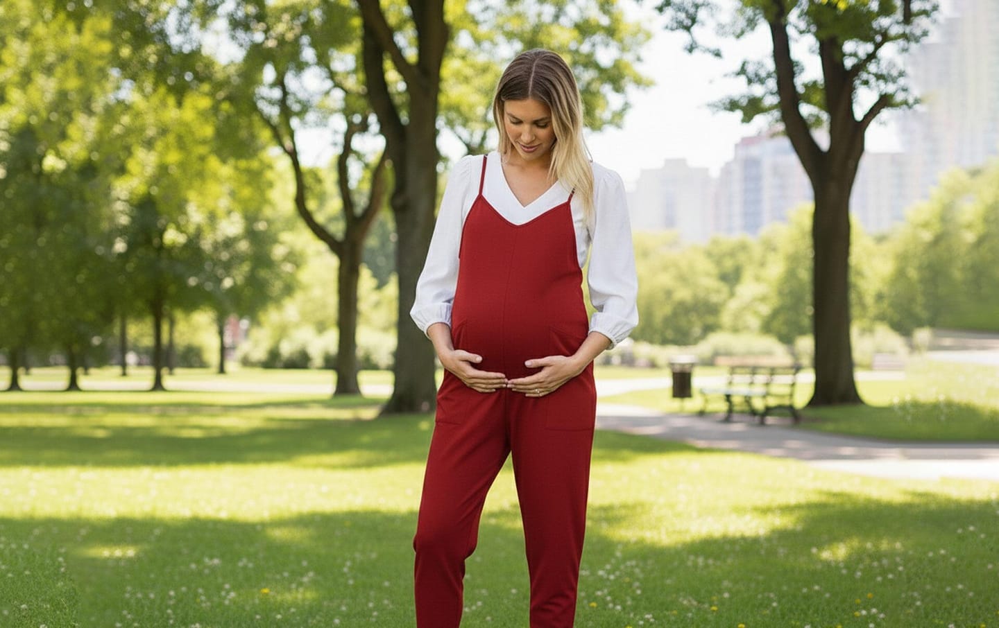 Customer photo review of JourneyWear Pregnancy Jumpsuit – Effortless Comfort