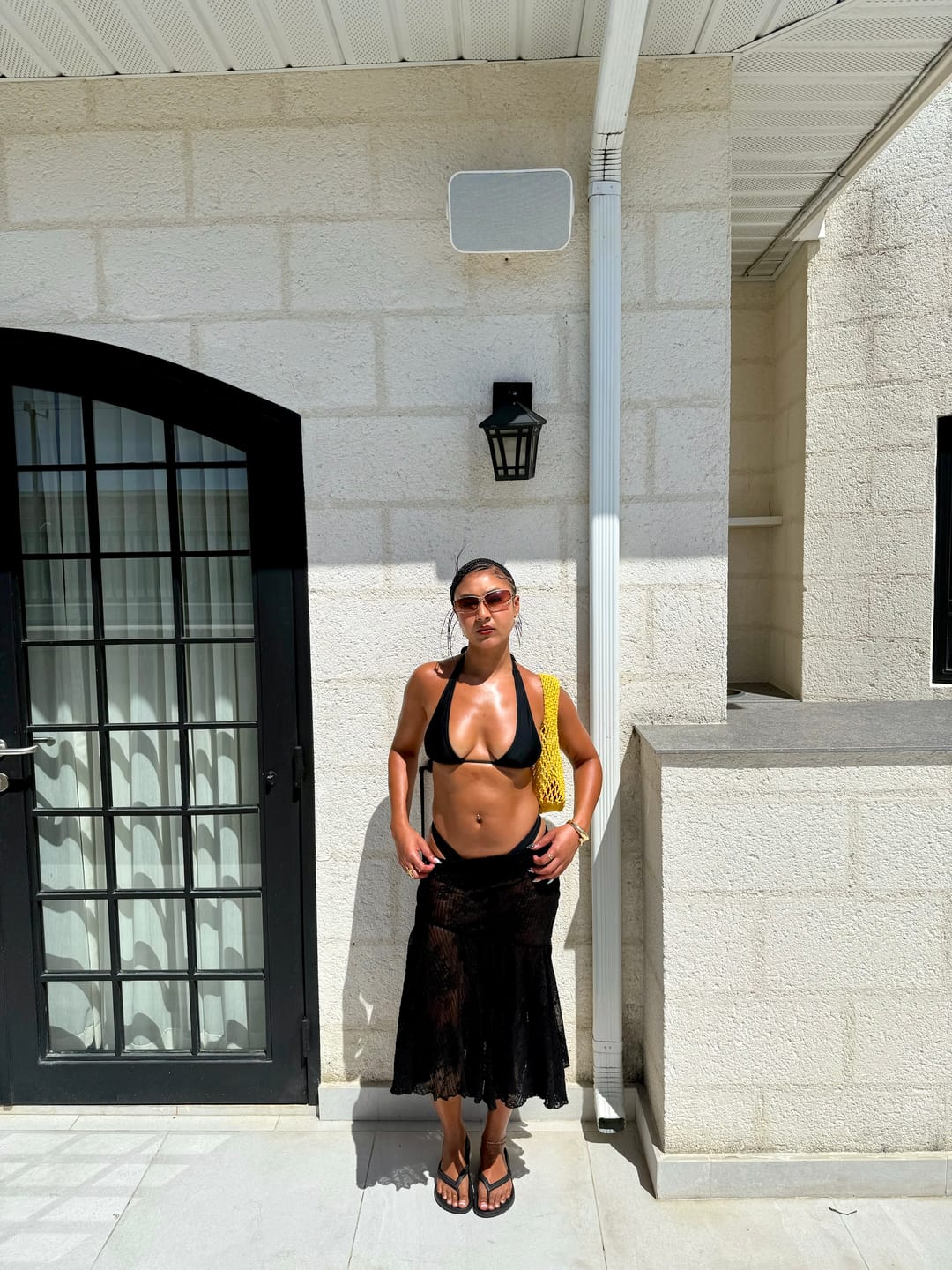 Customer photo review of 002 Halter Bikini Top - Black