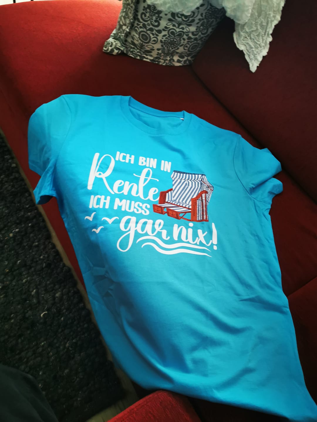 Customer photo review of Ich bin in Rente · Herren Premium Bio T-Shirt