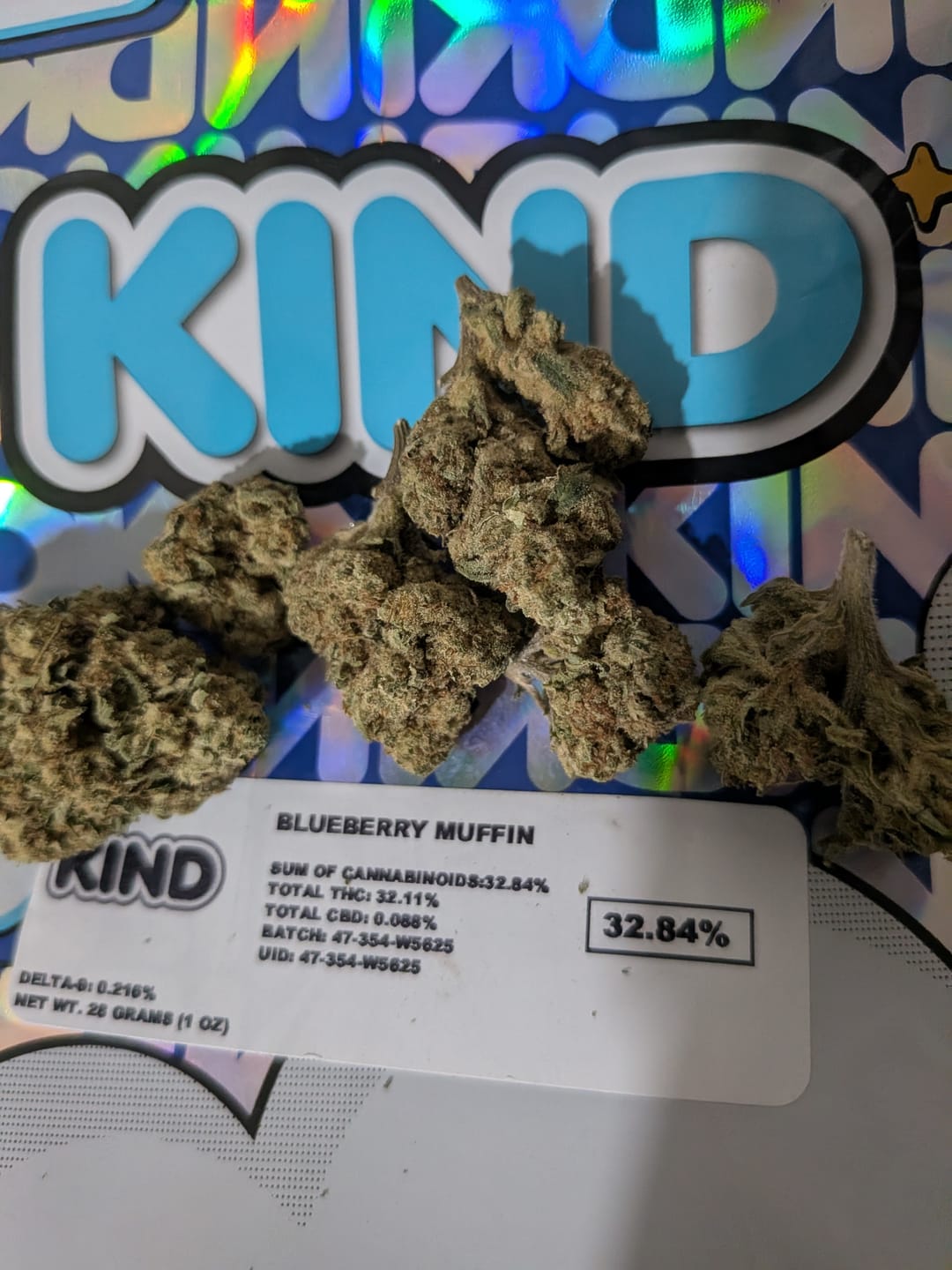 Customer photo review of Blueberry Muffin - 28 Grams - Indica