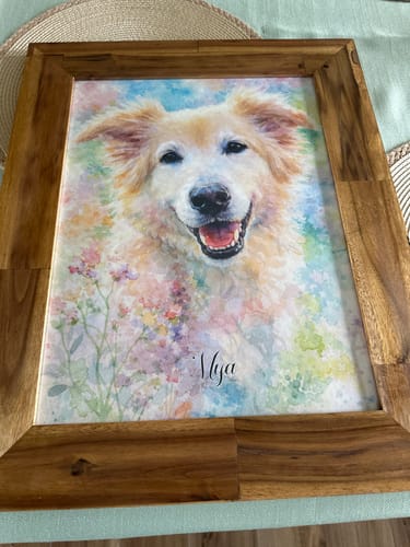 Customer photo review of Personalized Poster With Dog or Cat - Watercolor