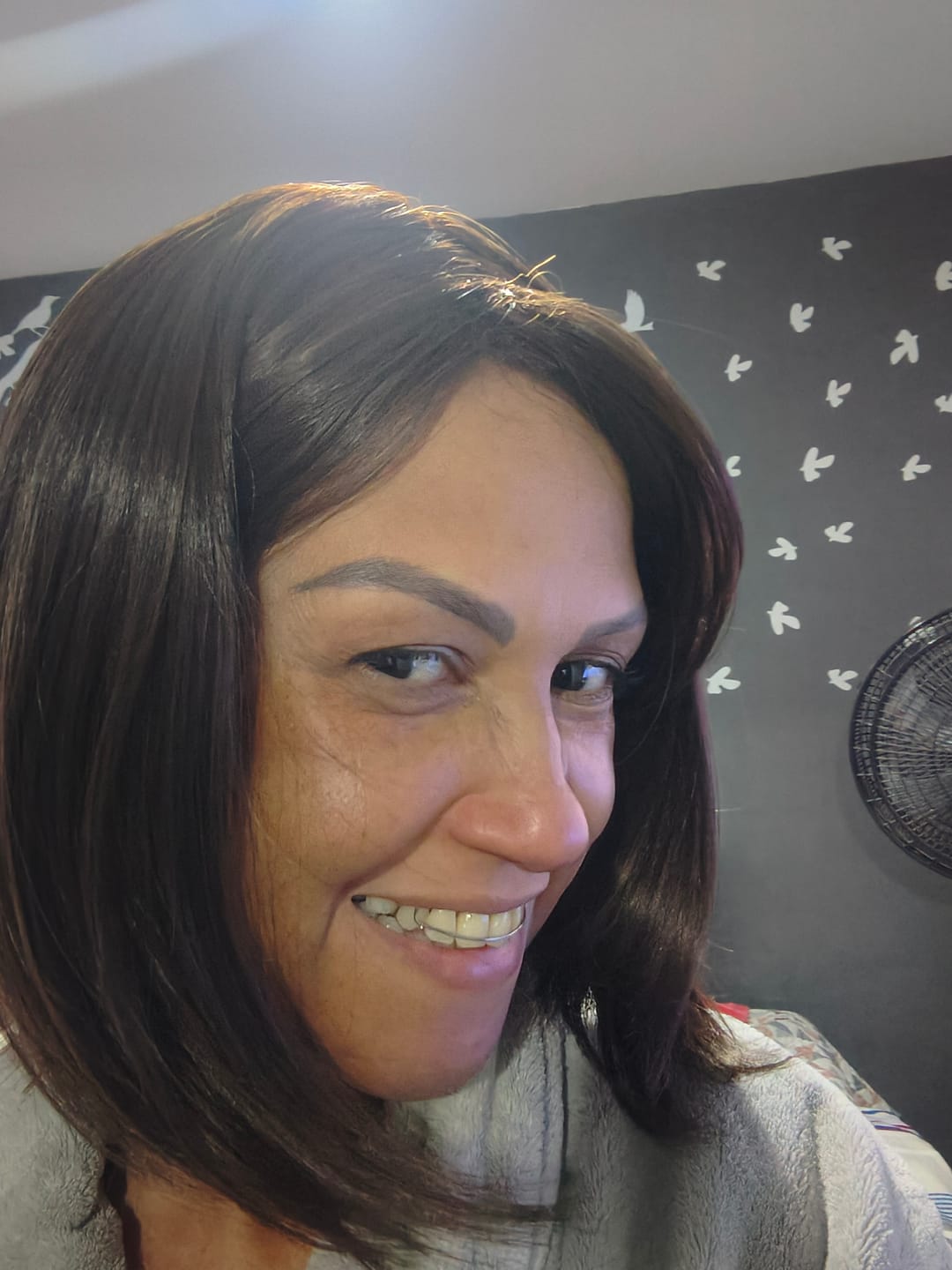 Customer photo review of Peruca Jovie Castanho 4A Franja
