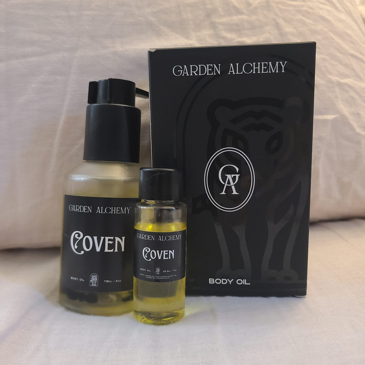 Customer photo review of COVEN BODY OIL