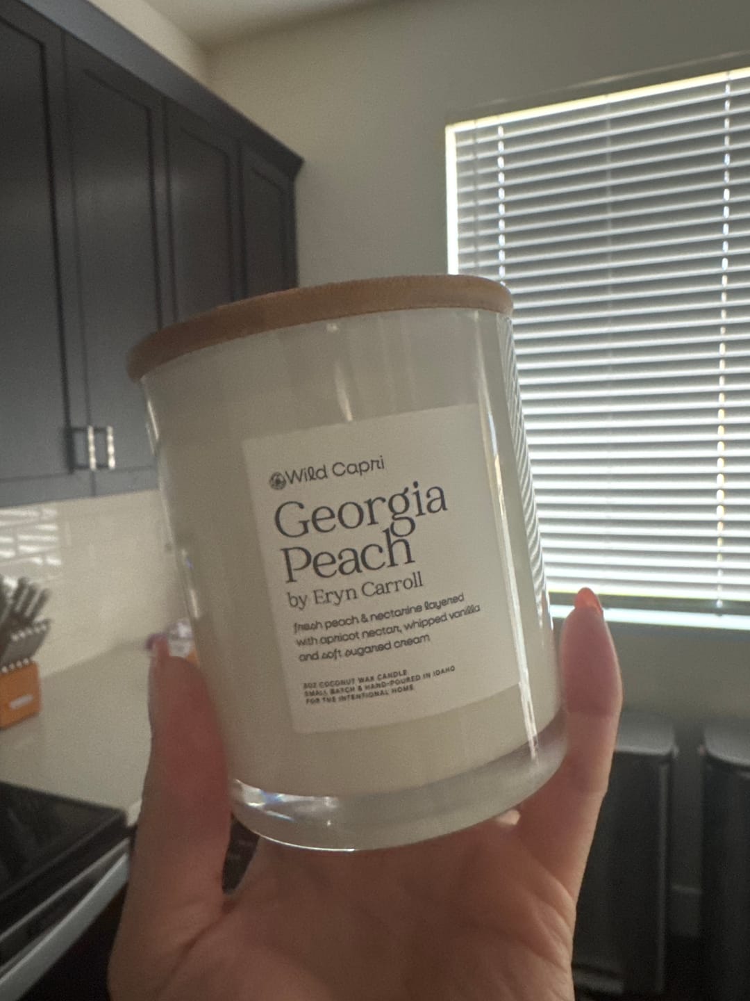 Customer photo review of Georgia Peach Candle by Eryn Carroll
