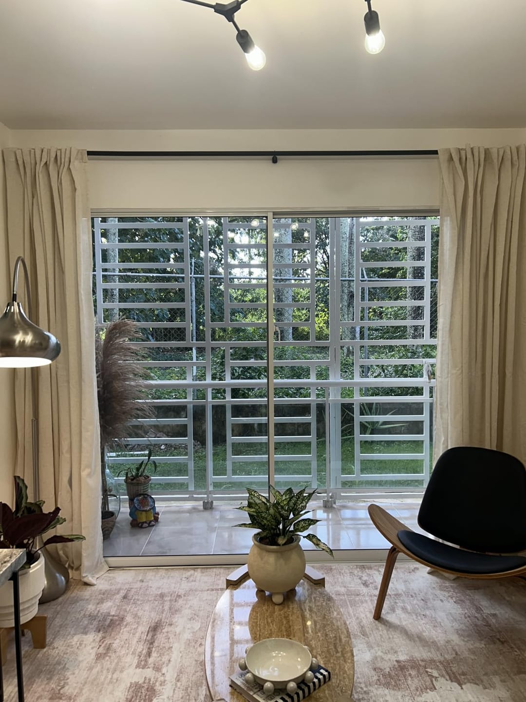 Customer photo review of Solid Linen-Blend 3-in-1 Curtains