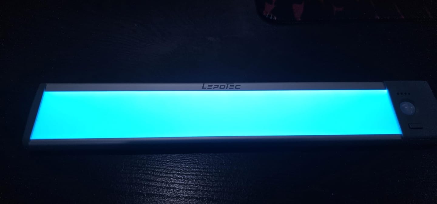 Customer photo review of RGB Under Cabinet Lighting-USB Rechargeable Adjust Brightness Color Light-Wireless Magnetic Portable Under Cabinet Linghts-Motion Sensor Color Changing Light for Party