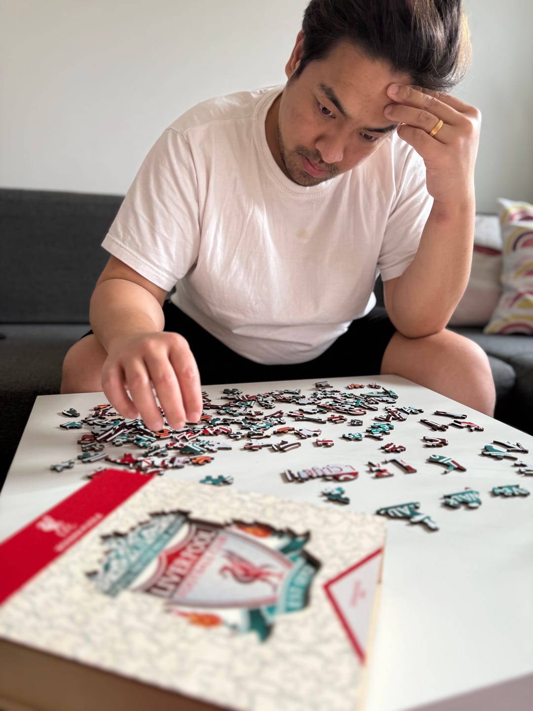 Customer photo review of Liverpool FC® Logo - Wooden Puzzle