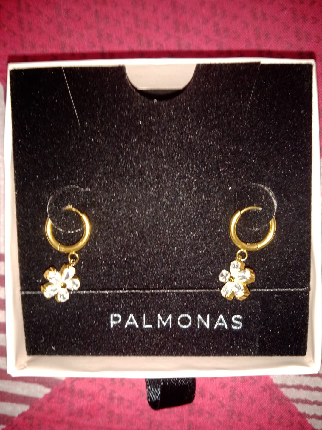 Customer photo review of Gilded Garden Drop Hoops