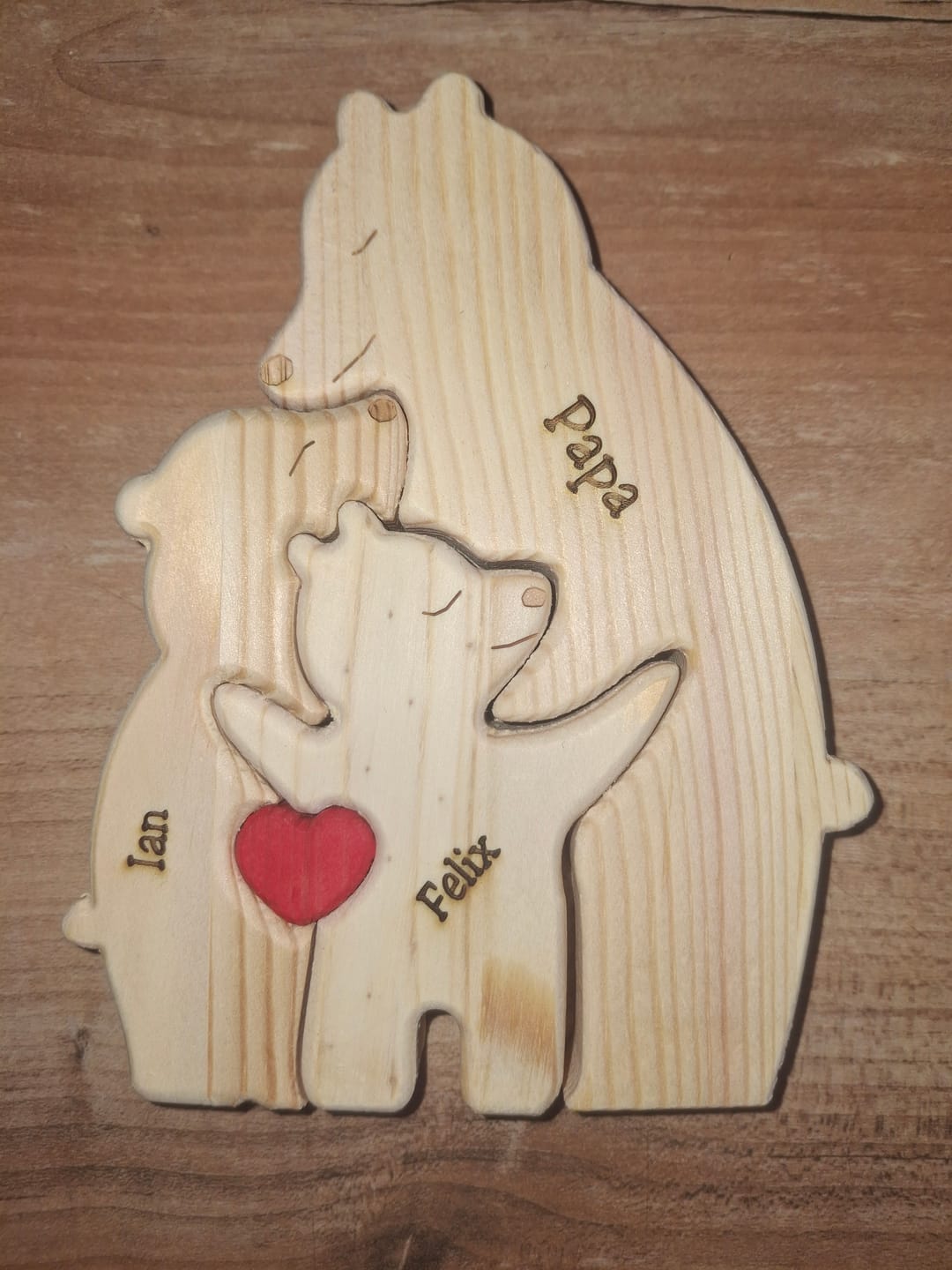 Customer photo review of Bärenfamilie - Süße Personalisierte Holzbären zum Aufstellen für die Familie