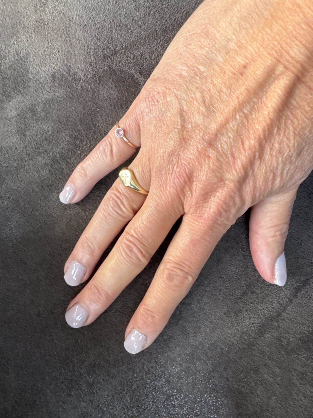 Customer photo review of Nude Beige Dipping Powder