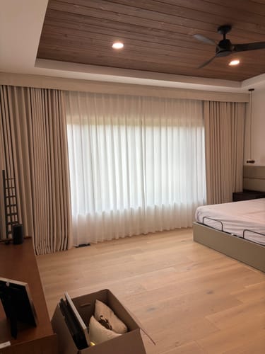 Customer photo review of SmartWings Motorized Dual Drapery