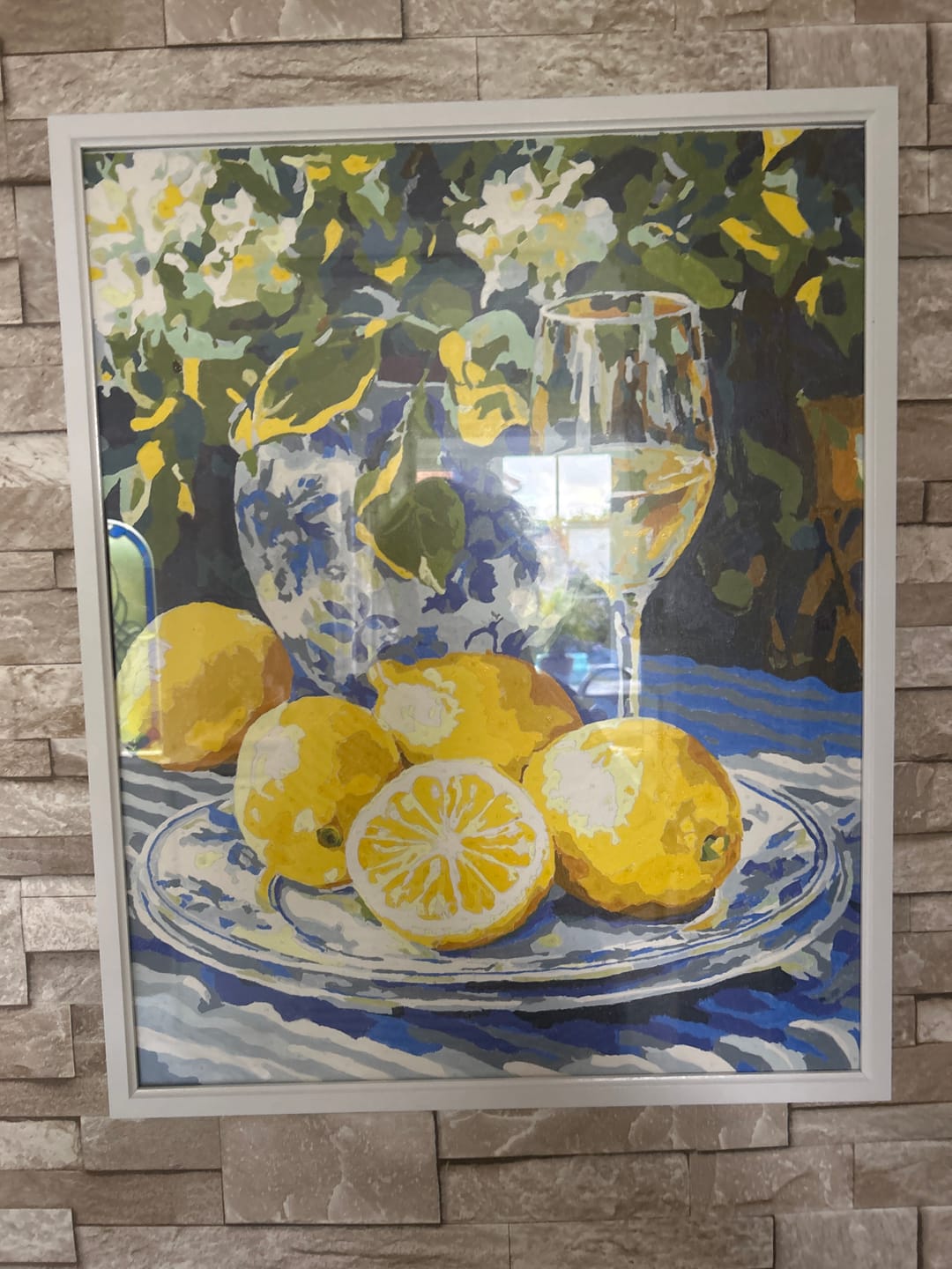 Customer photo review of Lemons and Wine | Paint by Numbers