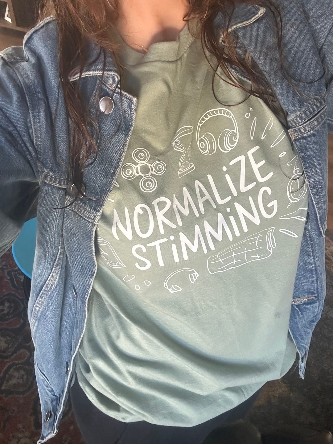 Customer photo review of Normalize Stimming Tag-Free Tee