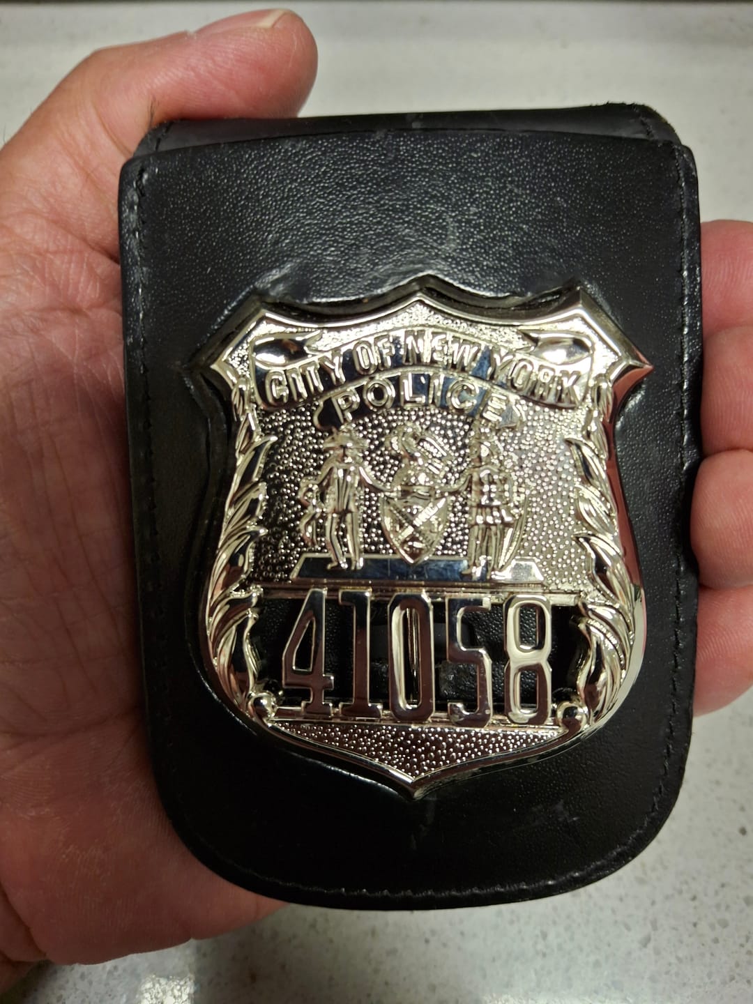 Customer photo review of NYPD New York Police Badge Replica Movie Props Customizable Number