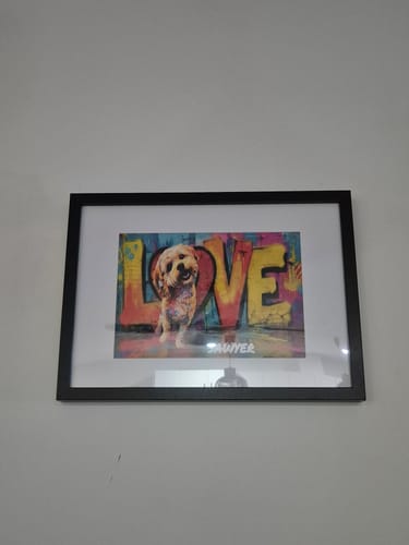 Customer photo review of Personalised Poster With Dog or Cat - Streetart