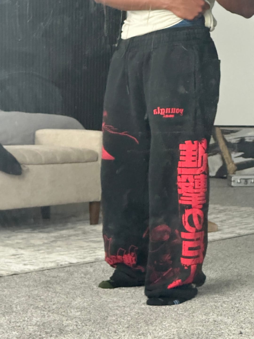 Customer photo review of 2128 - AOT©  x YLA Baggy Joggers