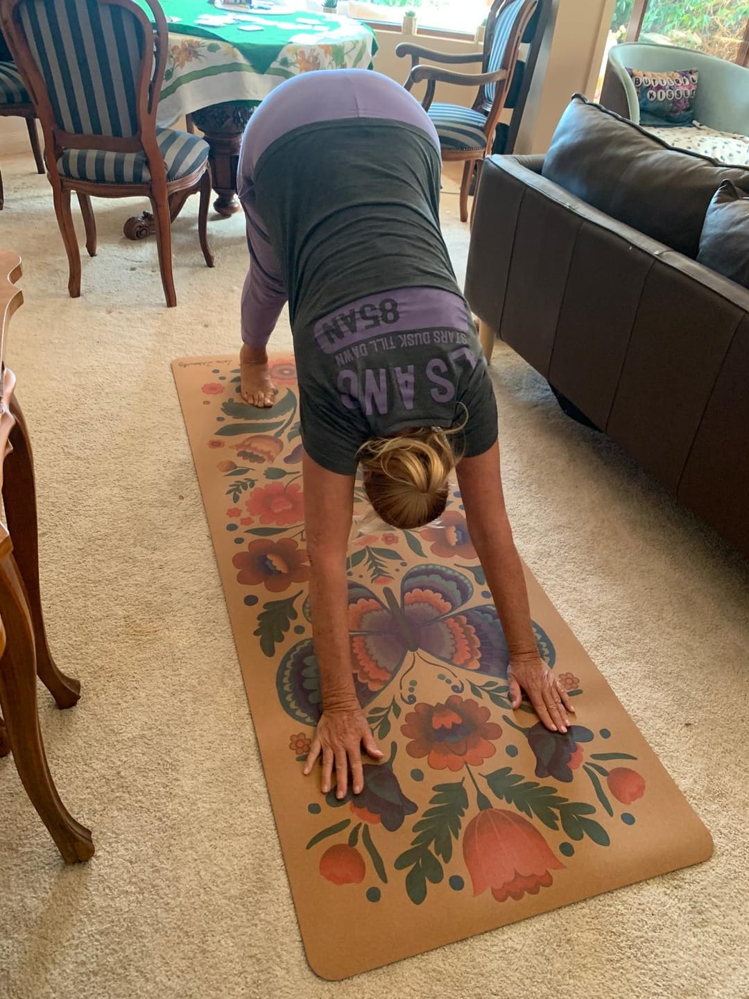 Customer photo review of Transformation Cork Yoga Mat