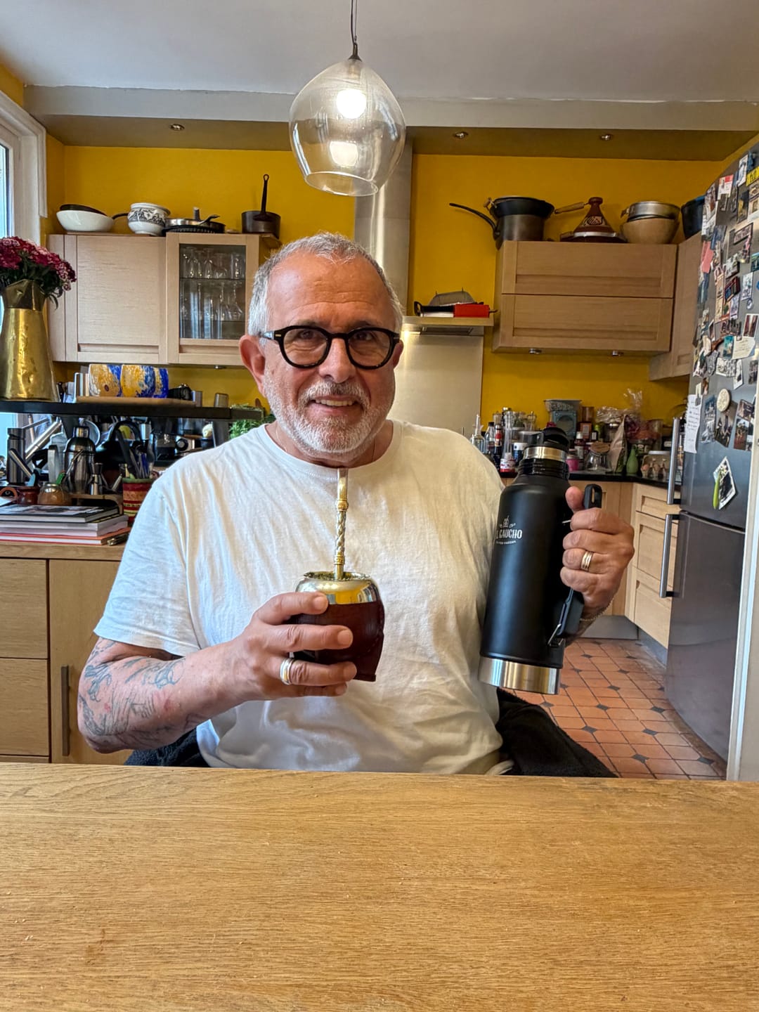 Customer photo review of Maté Torpedo "Croco Joyero" - Cuir Borravino & Alpaca