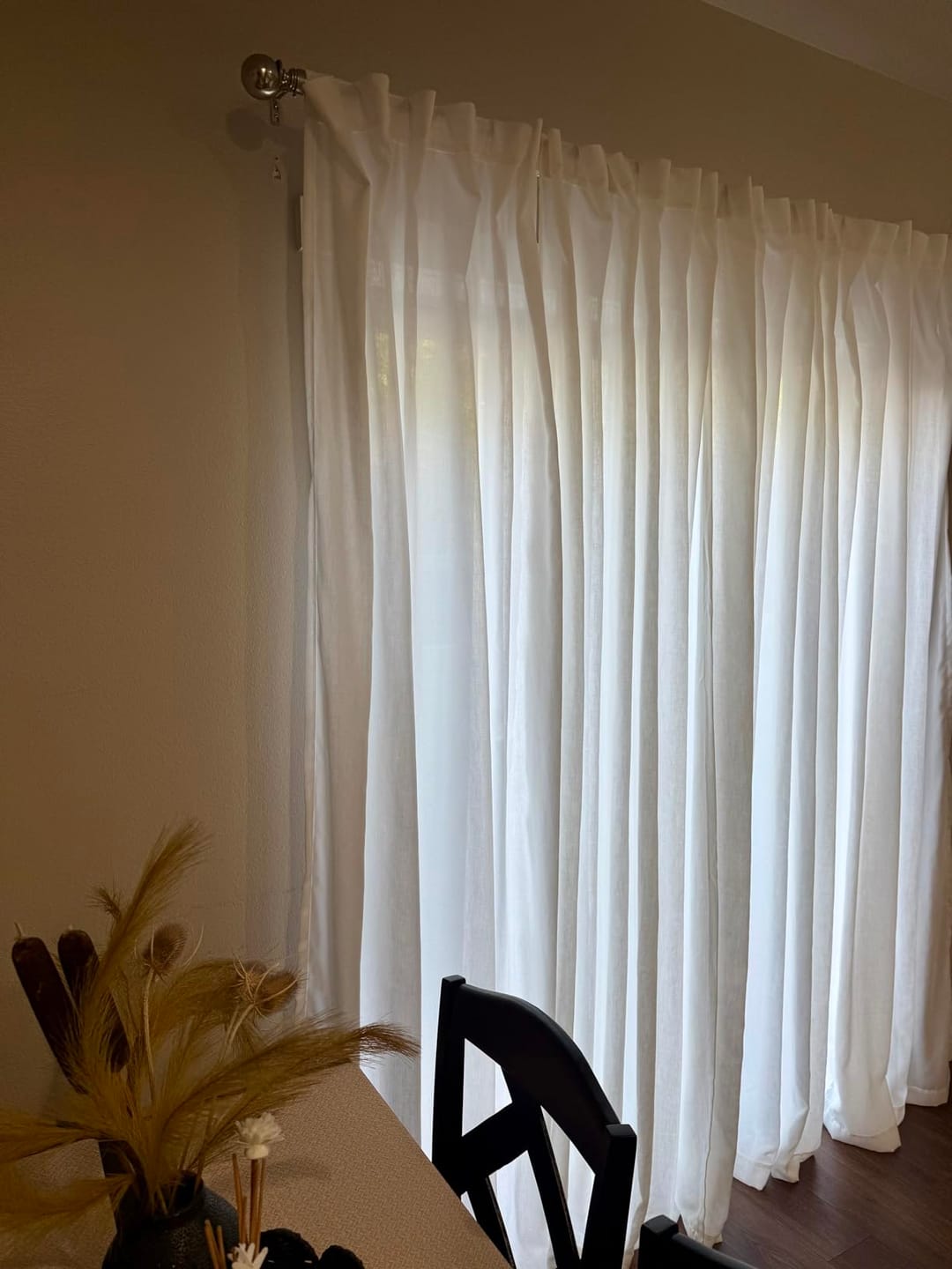 Customer photo review of Solid Linen-Blend 3-in-1 Curtains