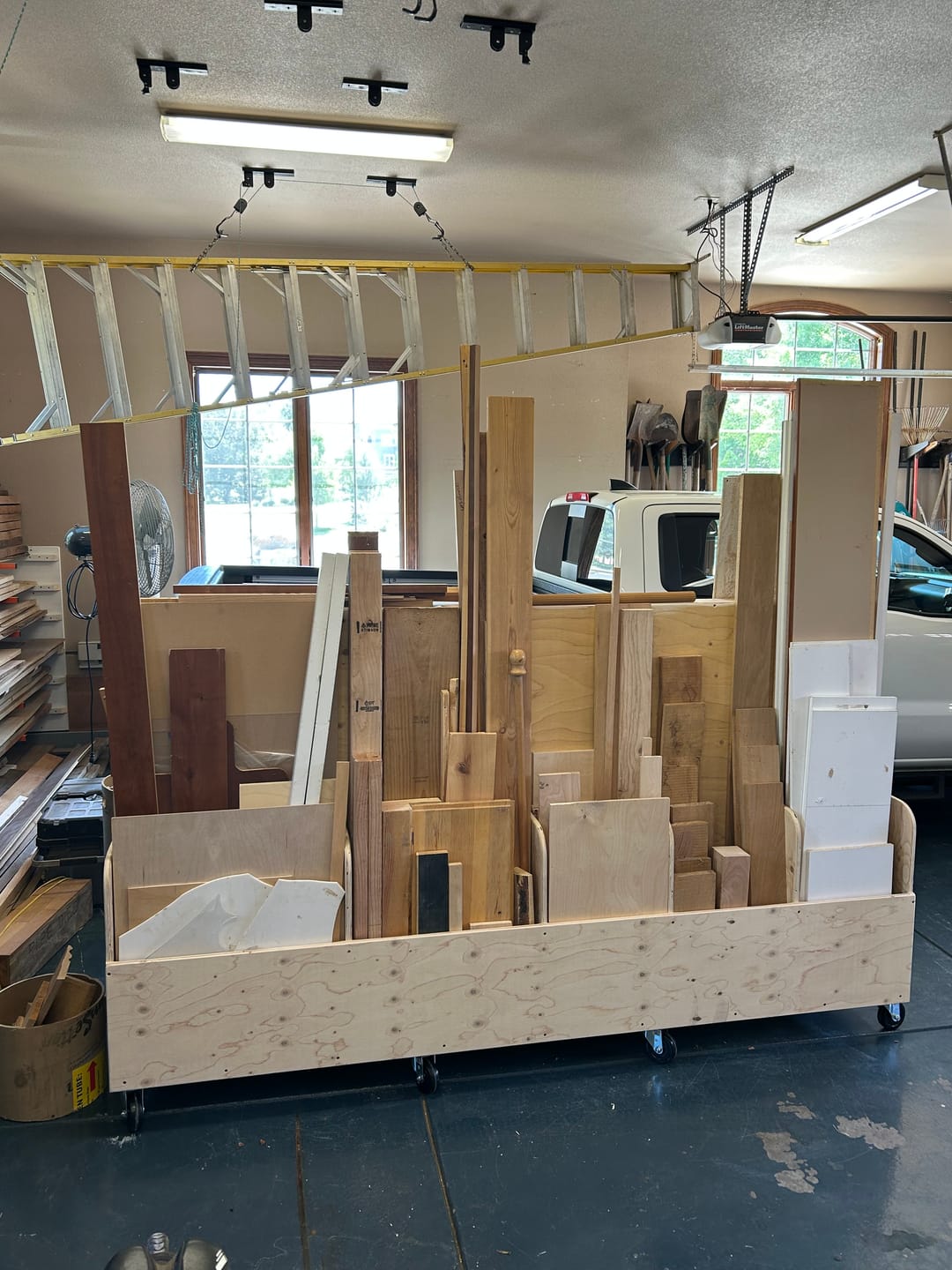 Customer photo review of Compact Wood Storage Cart Plans - Digital Download