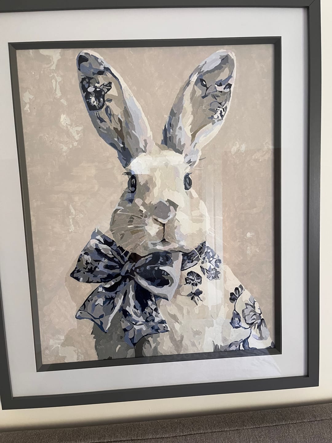 Customer photo review of Delft Blue Bunny | Paint by Number