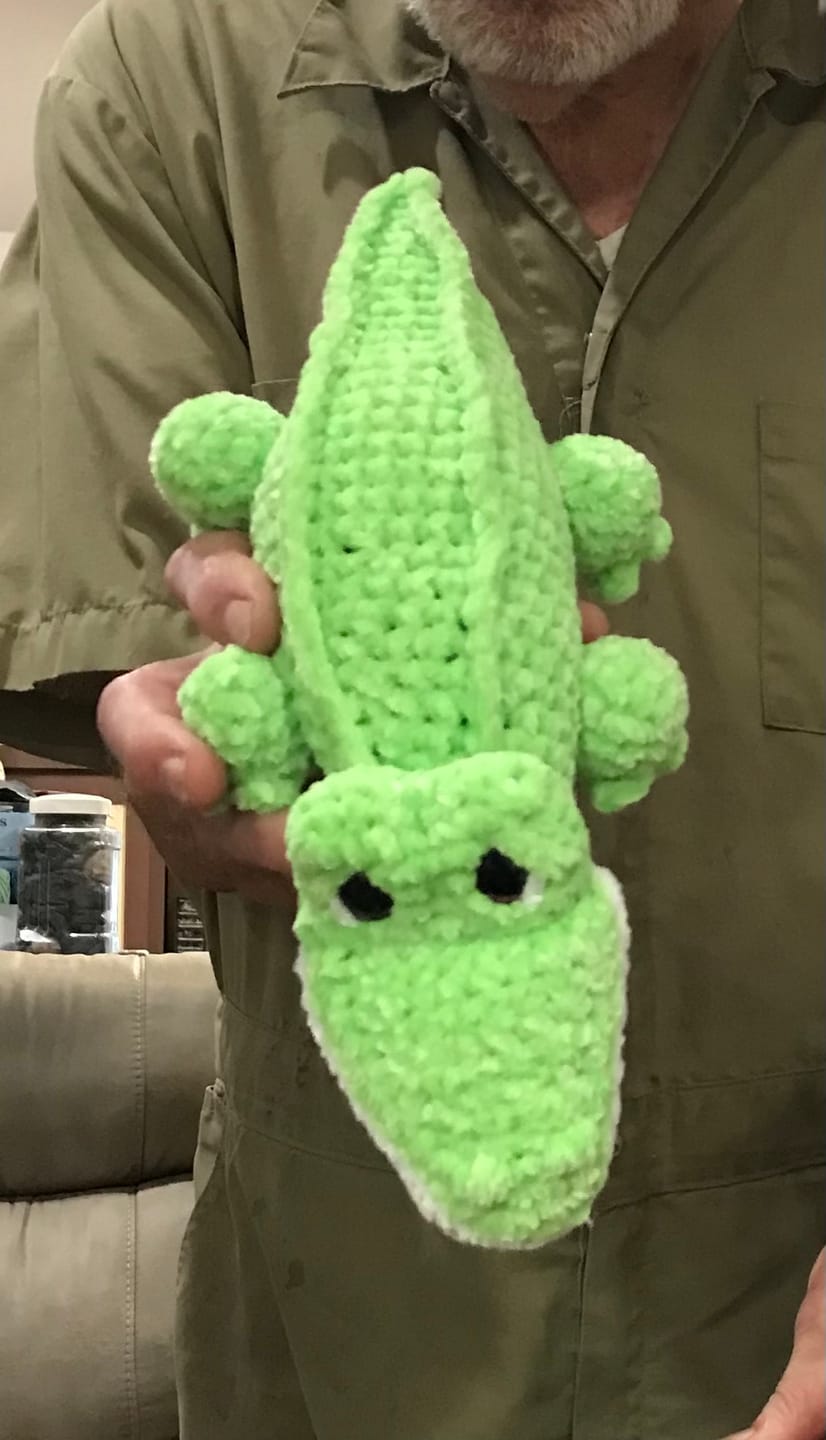Customer photo review of Alligator Crochet Pattern PDF