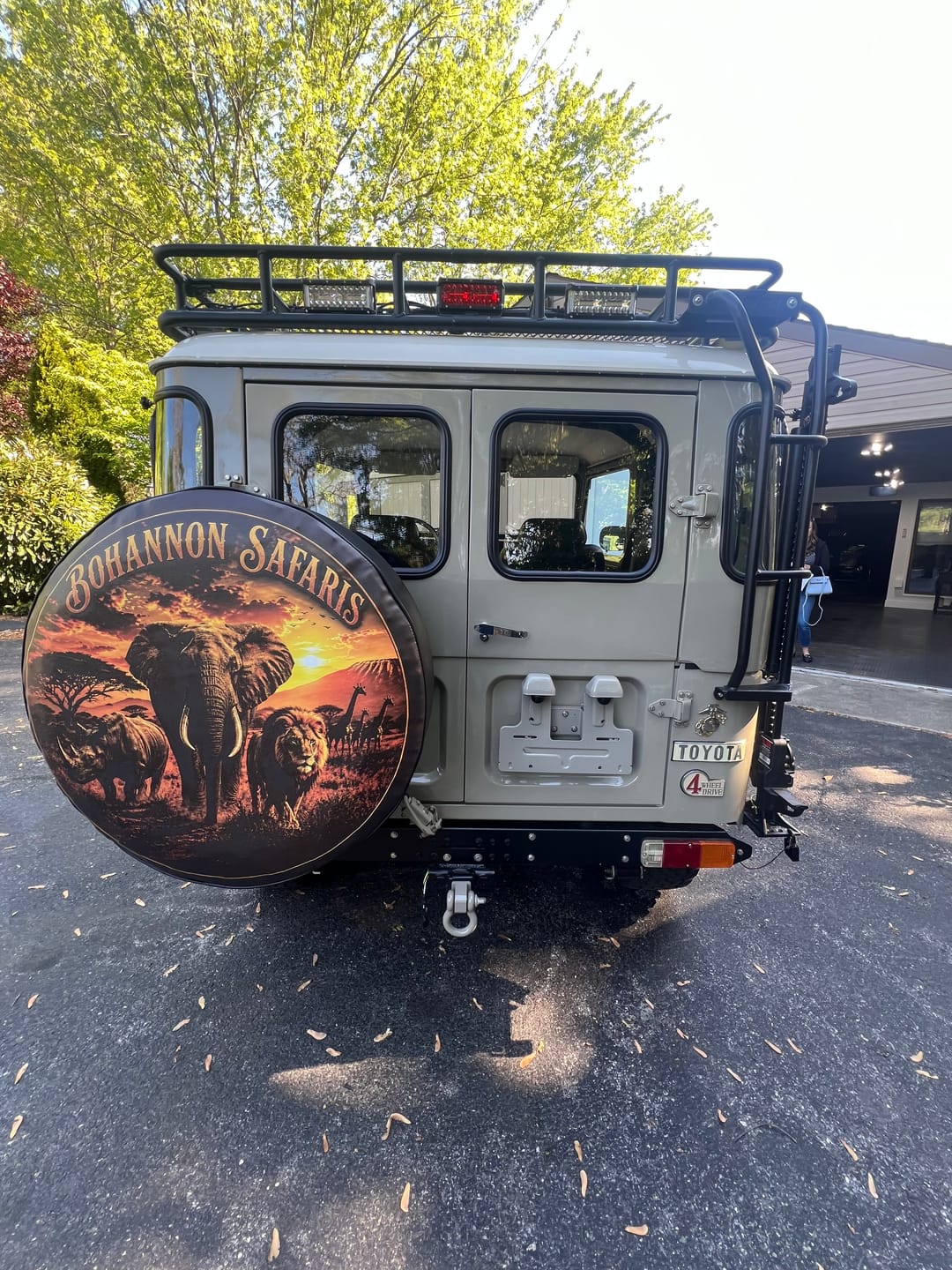 Customer photo review of Custom Spare Tire Cover for Jeep, RV, Bronco Camper, Trailer, & More