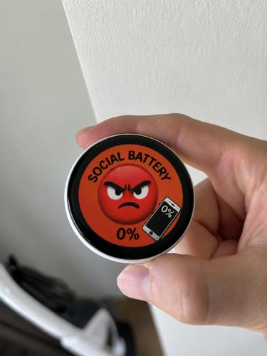 Customer photo review of MoodPin™ - Mood Badge