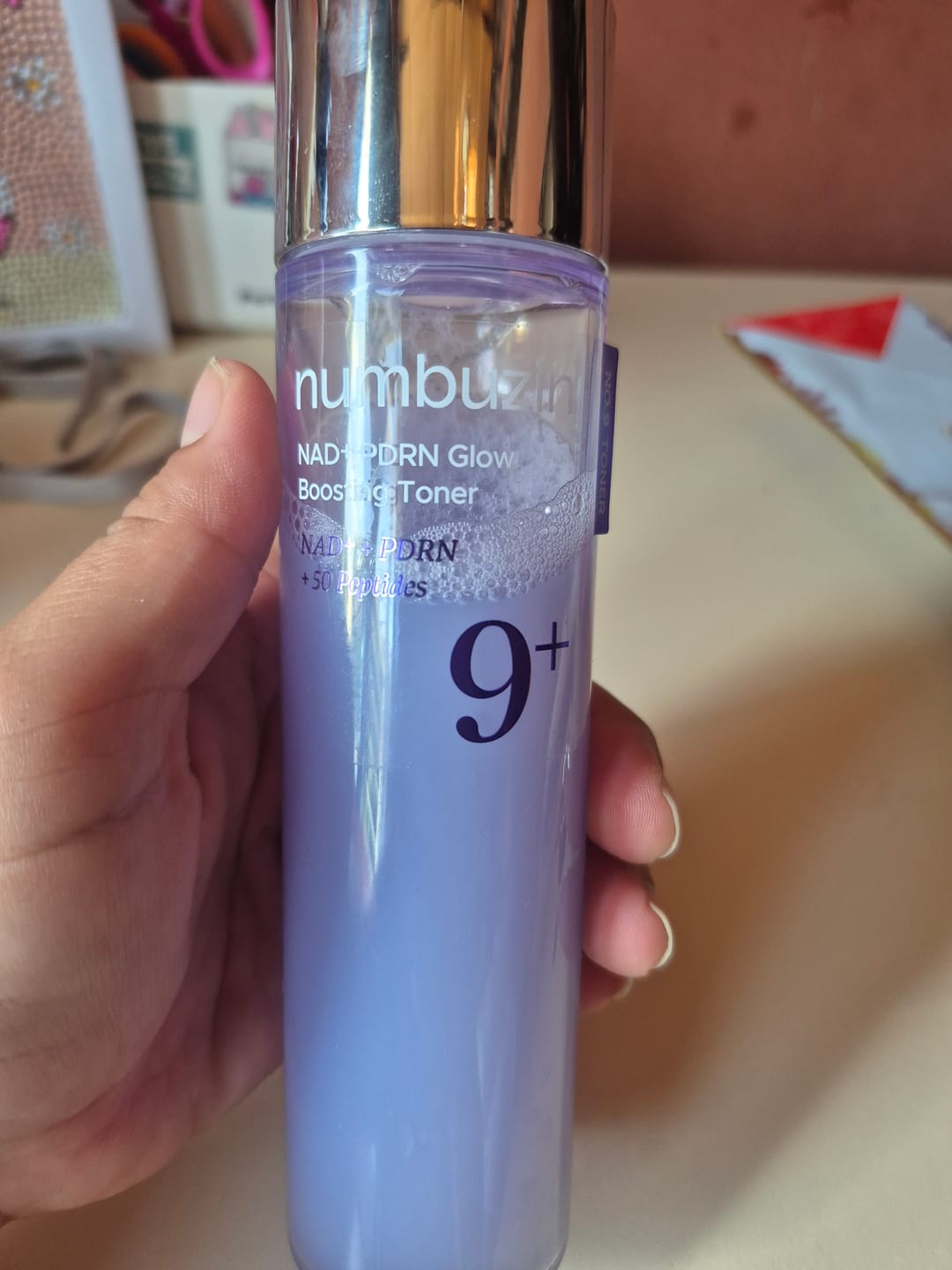 Customer photo review of No.9 NAD+ PDRN Glow Boosting Toner