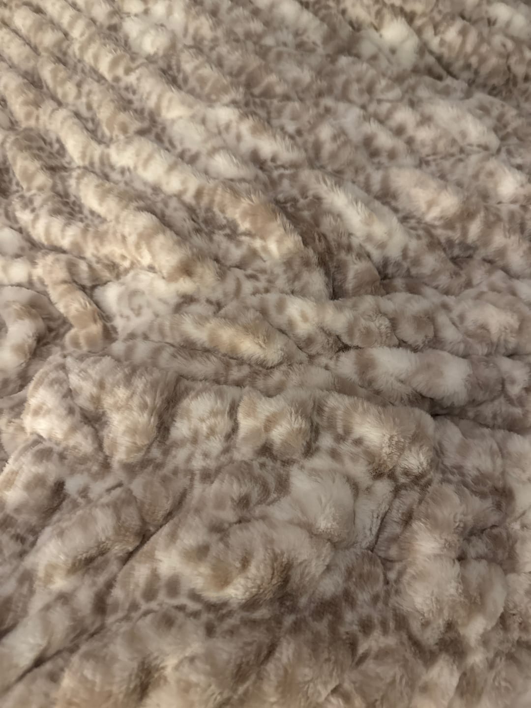 Customer photo review of Snow Leopard Minky Blanket
