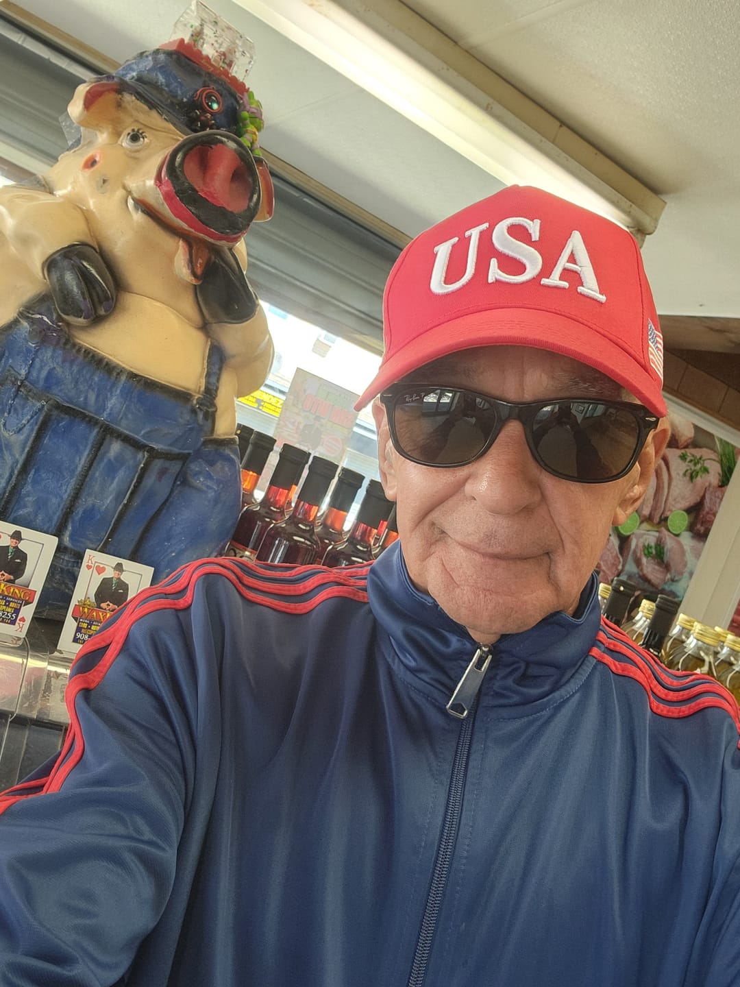 Customer photo review of RED USA 250th Anniversary Hat (1776–2026) — Red Embroidered Cap