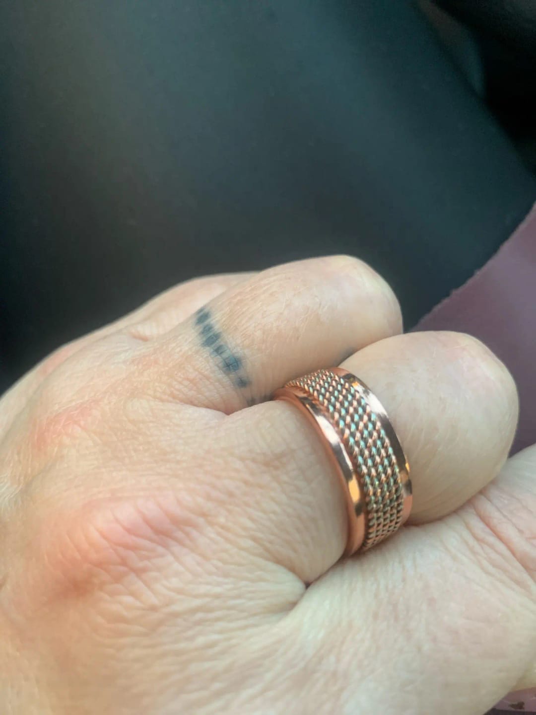 Customer photo review of Wui - Bracelet Jonc et Bague Cuivre Magnétiques