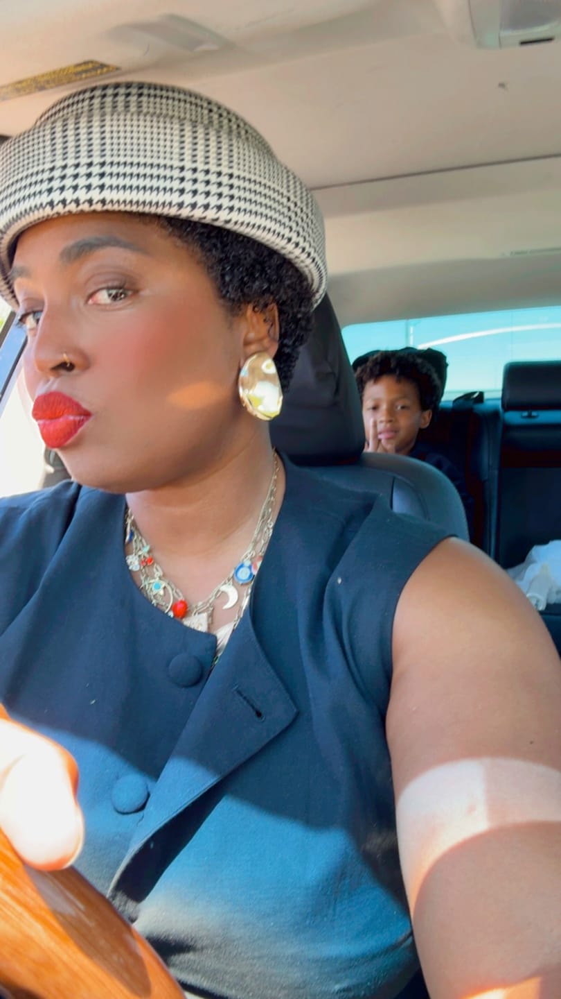 Customer photo review of London Pillbox Hat - Glen Plaid