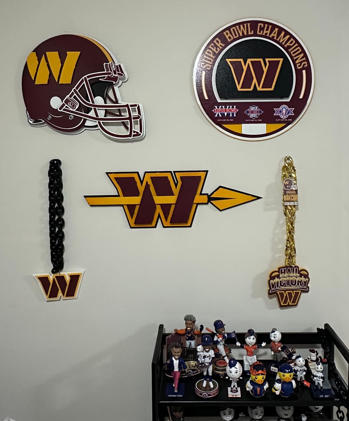 Customer photo review of Washington Commanders Spear 3D Vintage Metal Wall Art