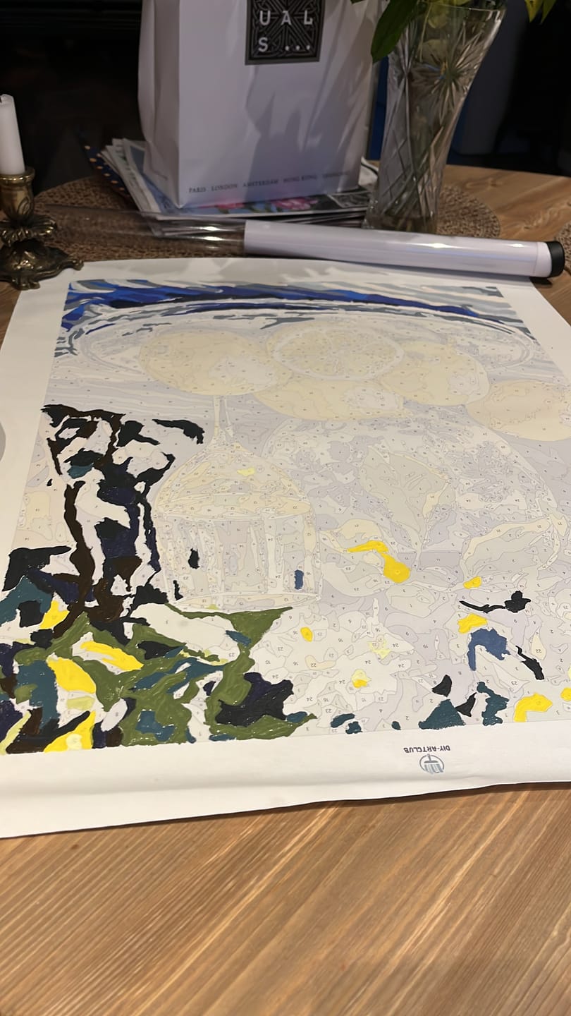 Customer photo review of Lemons and Wine | Paint by Numbers