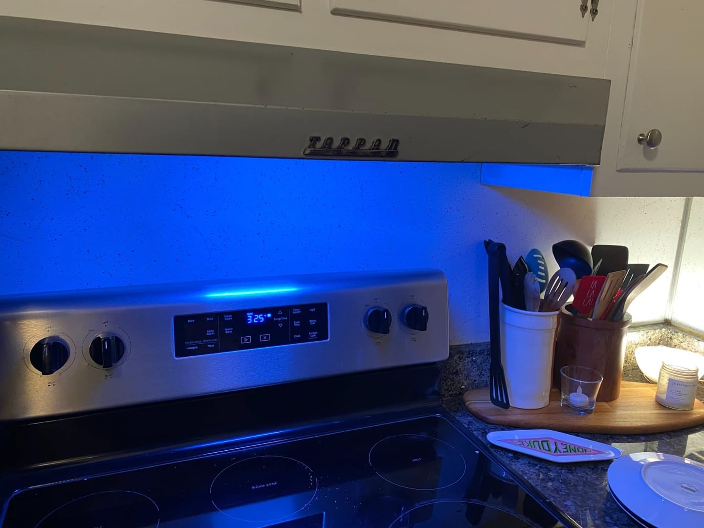 Customer photo review of RGB Under Cabinet Lighting-USB Rechargeable Adjust Brightness Color Light-Wireless Magnetic Portable Under Cabinet Linghts-Motion Sensor Color Changing Light for Party
