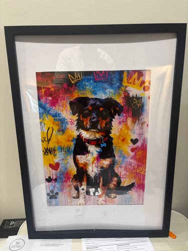 Customer photo review of Personalised Poster With Dog or Cat - Graffiti