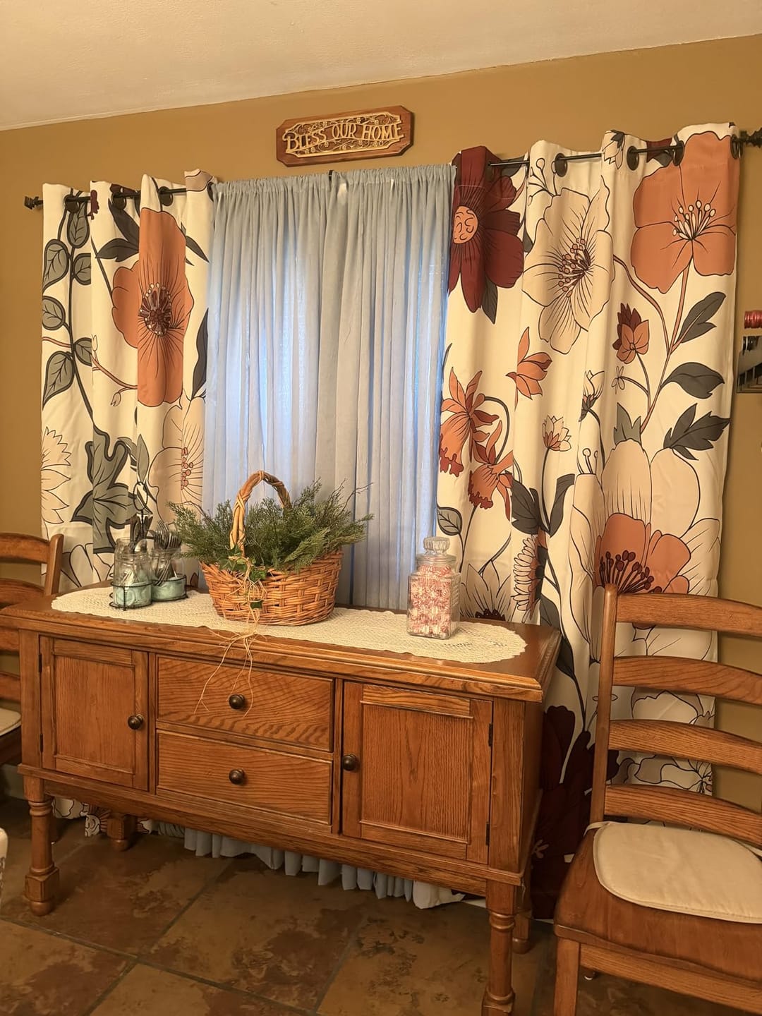 Customer photo review of Hannah Floral Blackout Curtains