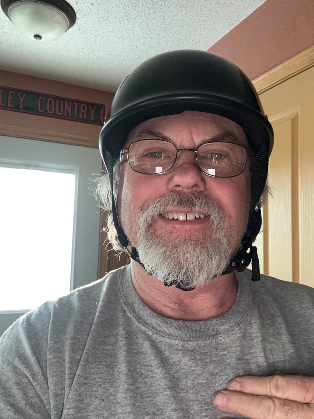 Customer photo review of Lightweight SOA Style DOT Beanie Helmet / Matte Black