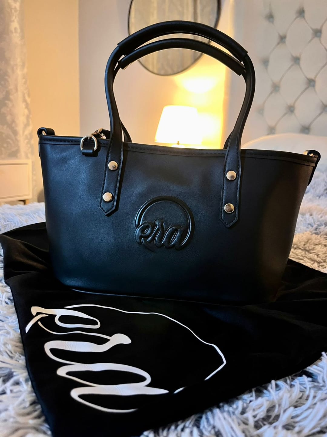 Customer photo review of Black Mini Era Tote Bag