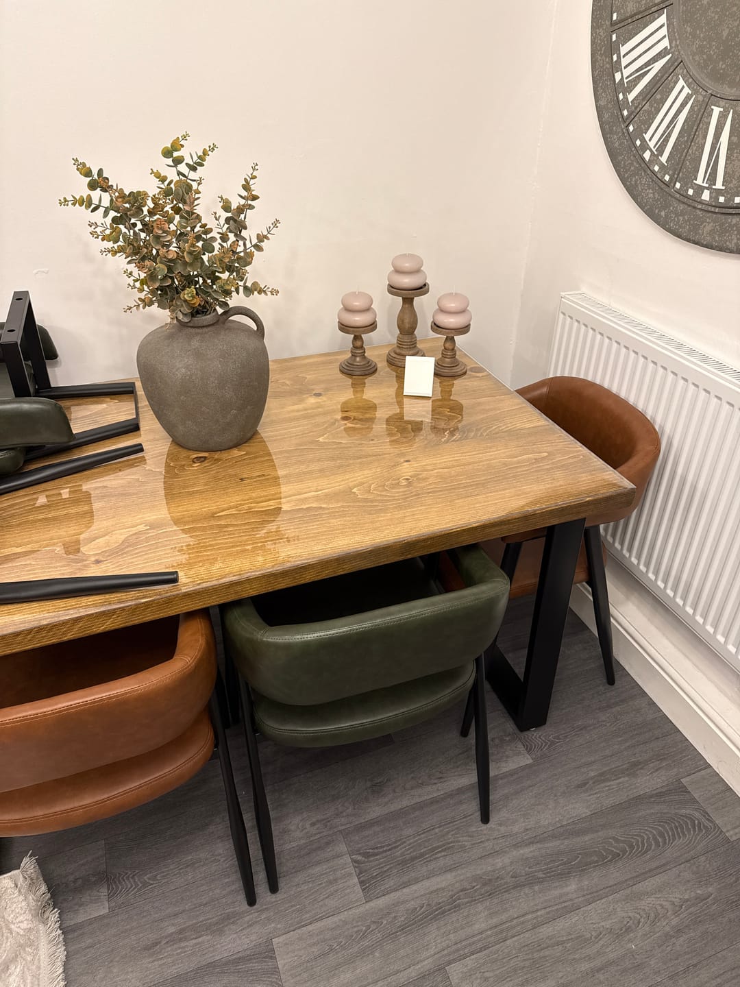 Customer photo review of Industrial Dining Table with Square Frame Leg