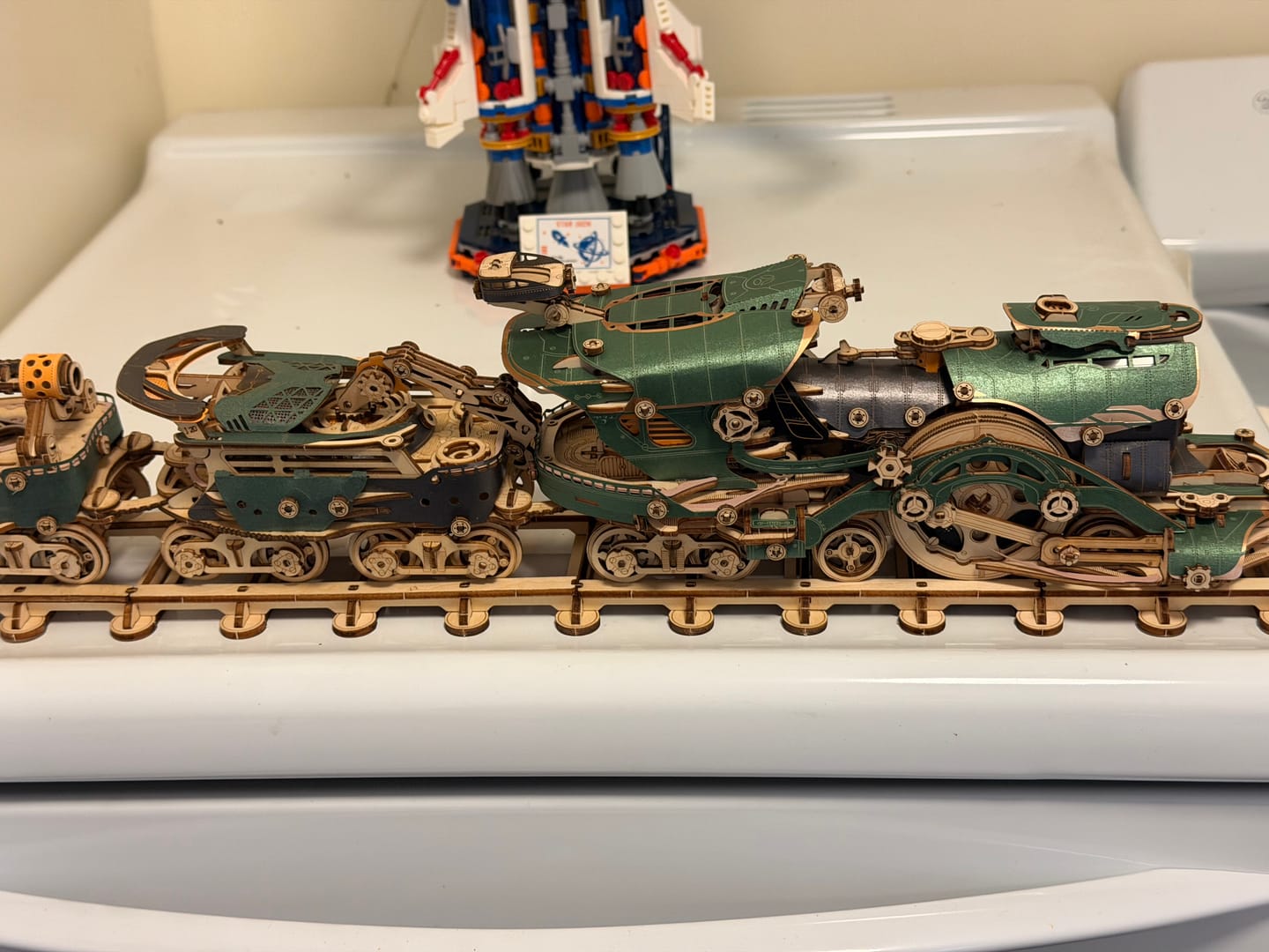 Customer photo review of Rokrgeek Fantasy Steampunk Train 3D Wooden Puzzle