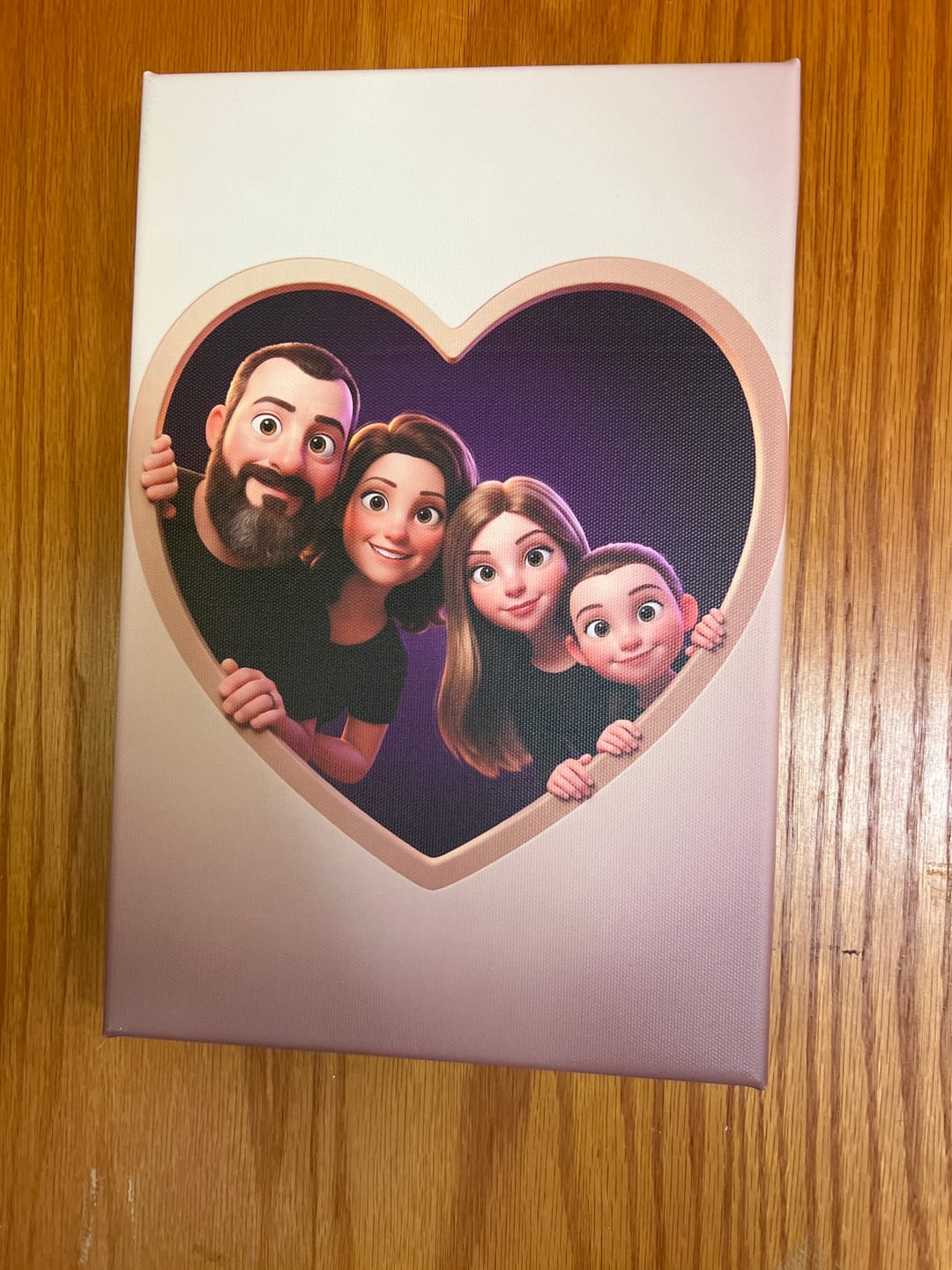 Customer photo review of Personalized Canvas - Animated Heart