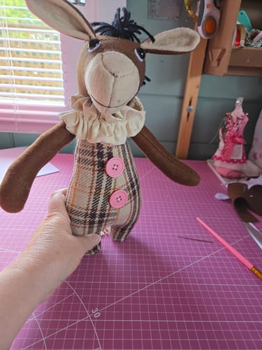 Customer photo review of Cuddle Donkey Doll FREE PATTERN