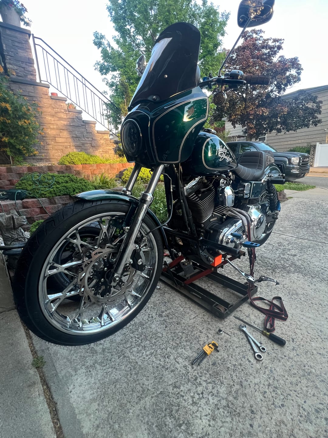 Customer photo review of 99-17 Dyna lift block adapters
