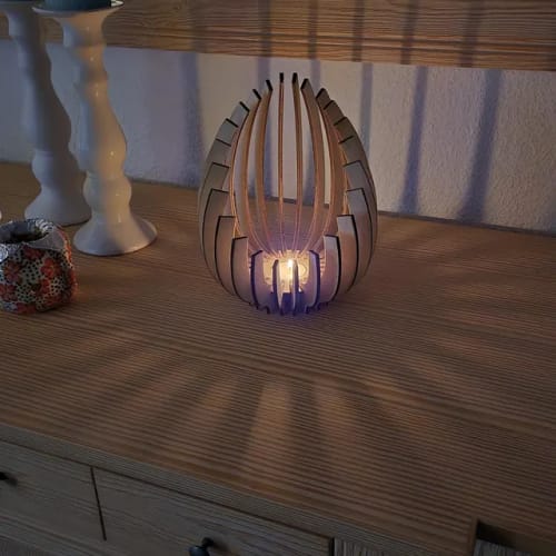 Customer photo review of Tealight candle holder laser cut svg file