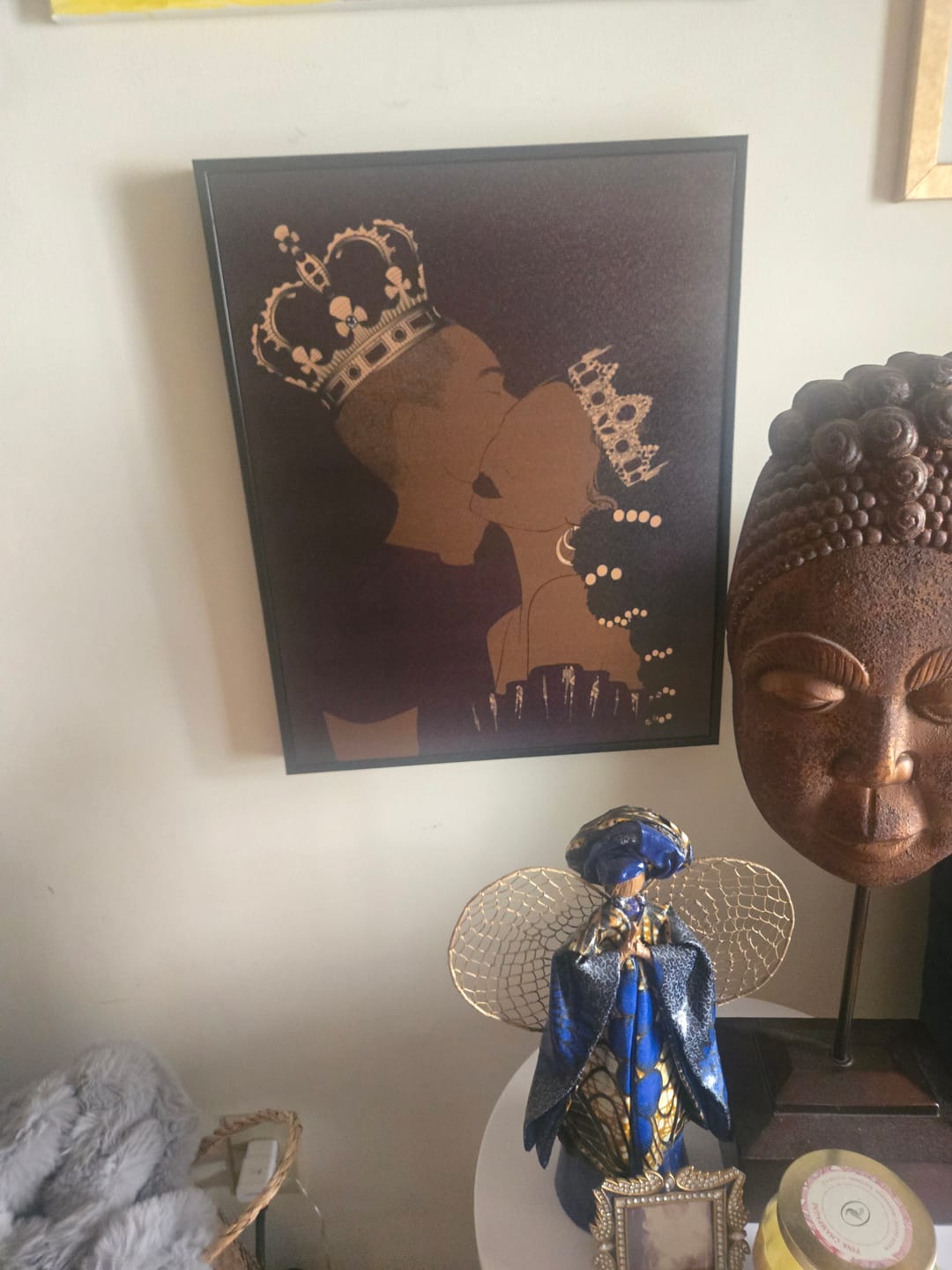 Customer photo review of King & Queen Floating Frame Canvas Art Print