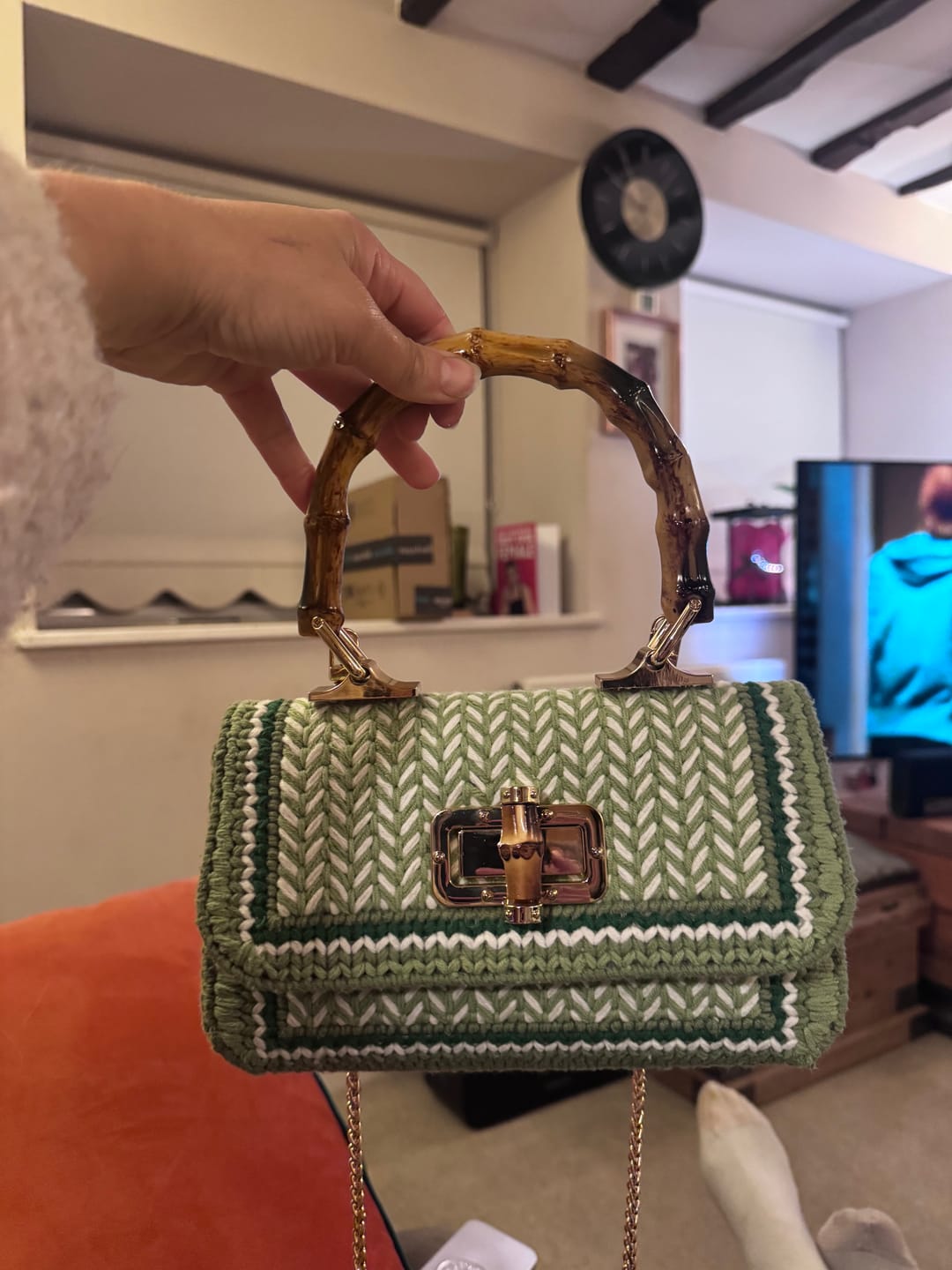 Customer photo review of CrochetPark™ Linden Whisper Clutch Cross Stitch DIY kit